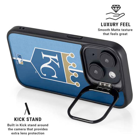 MLB Kansas City Royals Split iPhone 14 Kickstand Case